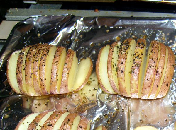 Sliced Baked Red Potatoes