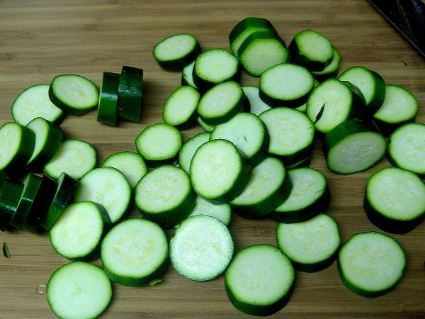 Cut zucchini