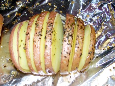 Sliced Baked Red Potatoes