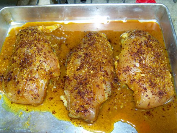 Topped the chicken breasts with star anise (probably too much here - a little goes a long way).