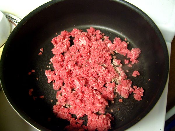 Brown the meat (you can add salt and pepper - or other seasonings at any point in the process)