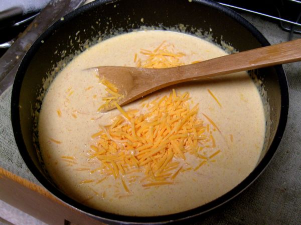 Mix in the cheese