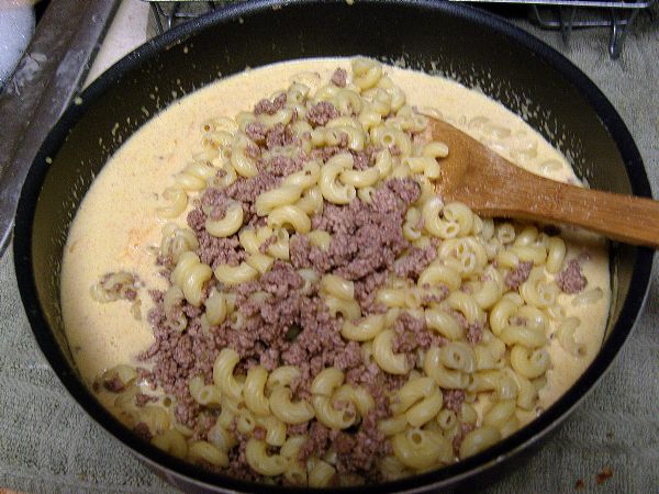 I added ground meat into this batch