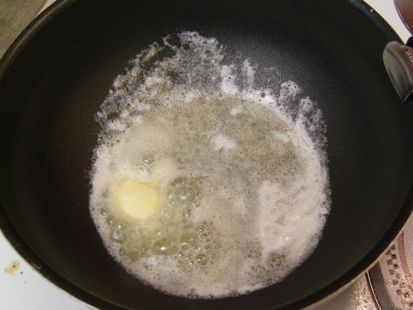 Melt some more butter for the topping