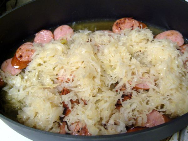 Add the sauerkraut