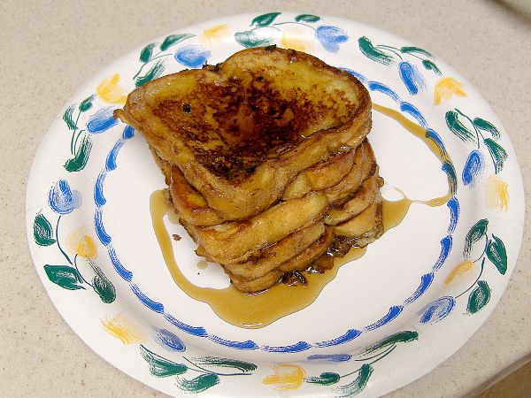 Stack and serve with syrup