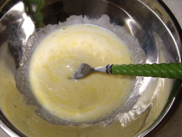 Egg and cream mixture