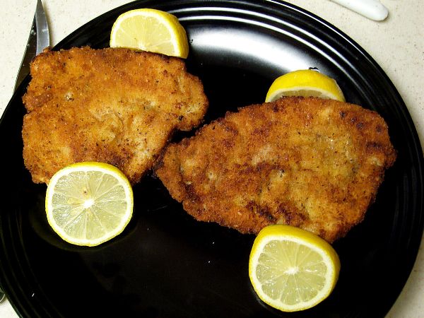 Pork Schnitzel served with Lemon