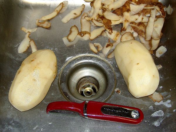 Peel potatoes