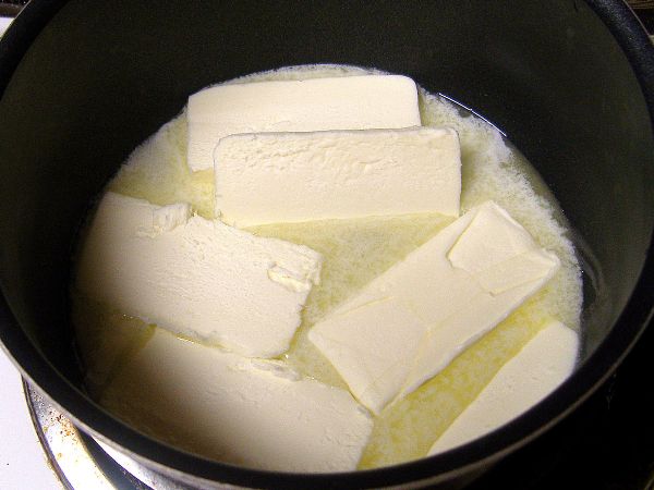 Melt the butter - I cut it into slices to make it melt quicker (and more evenly)