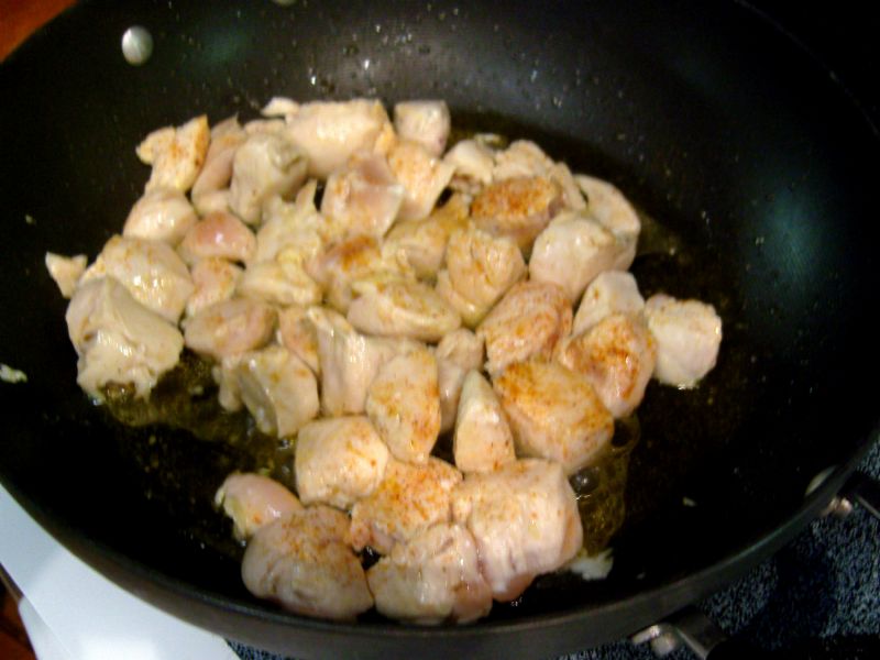 Add seasoned salt to the chicken if you want a little more flavor