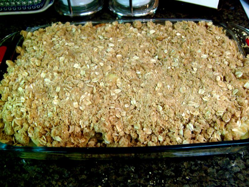 Crumble remaining crust on top