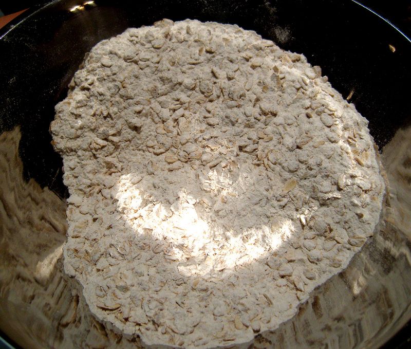Combine oats and flour