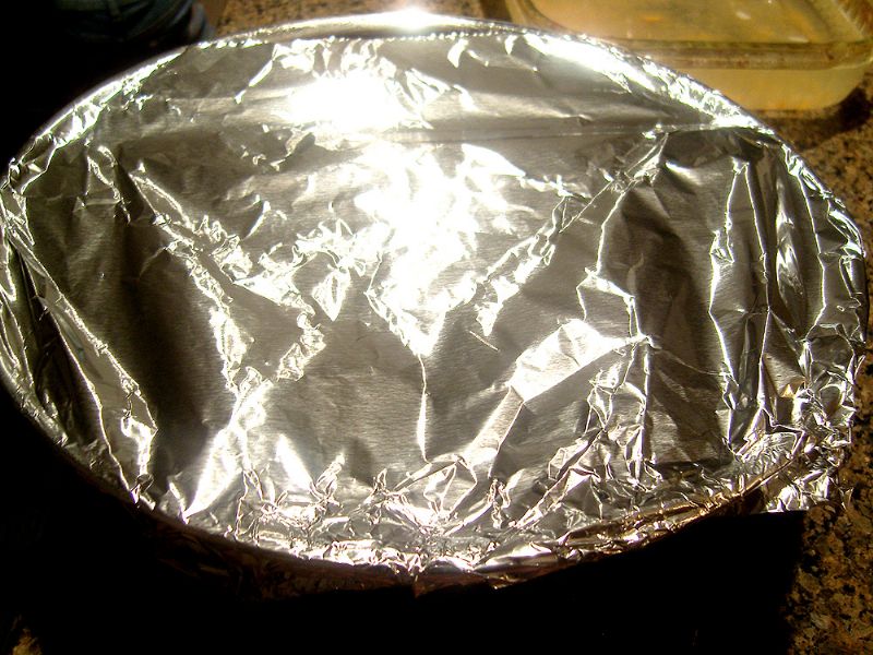 Cover and place in fridge overnight (foil not necessary - just some cover)