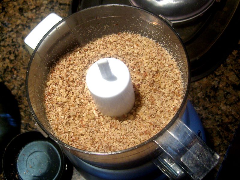 Meanwhile, chop the pecans (and melt the butter)