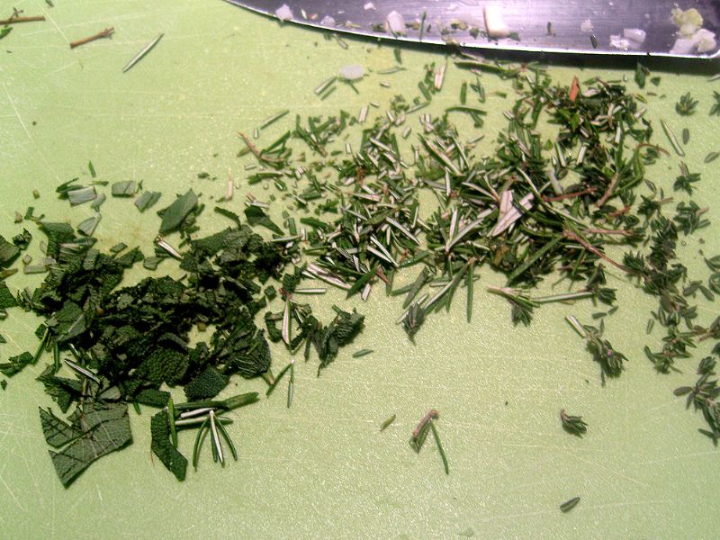 Chop the herbs