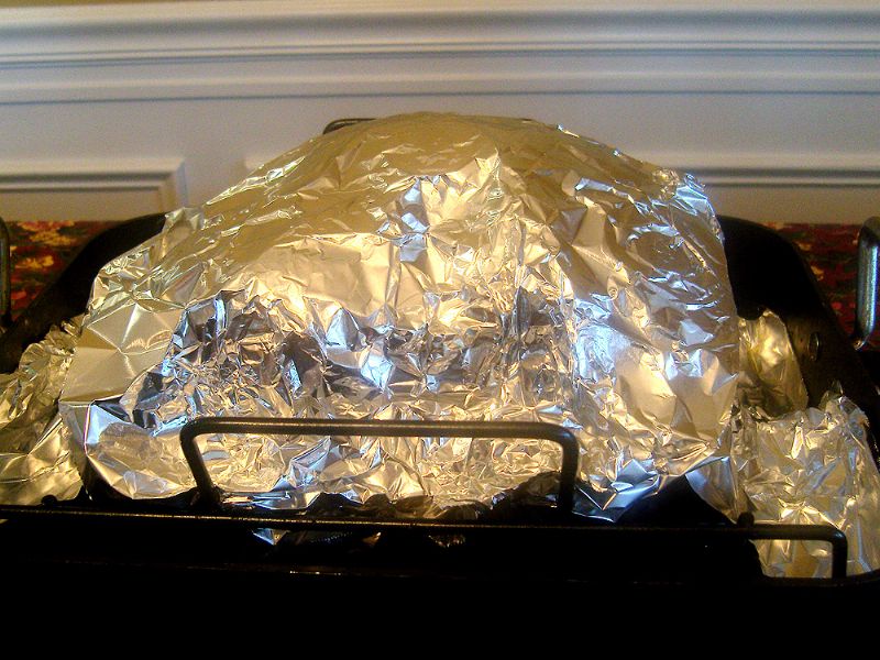 Cover with foil for 30-45 minutes.