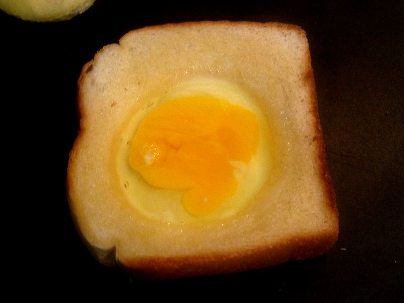 Break the yolk (optional - but it is going to break anyway when you flip).