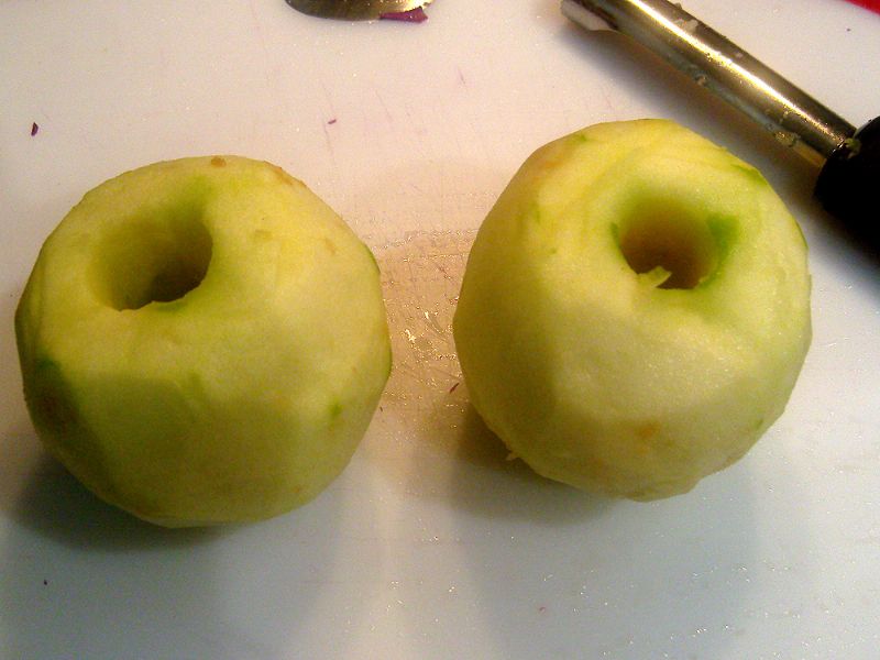 Core and slice the apples