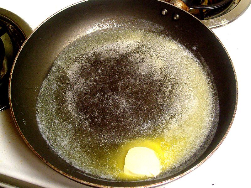 Melt the butter over medium-high heat