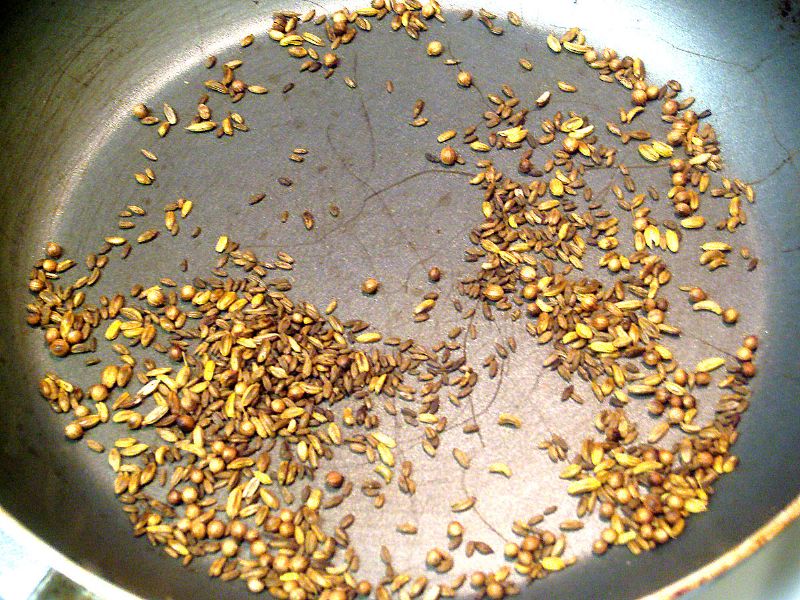 Toast (high heat - for around 1 minute stir constantly to keep from burning)