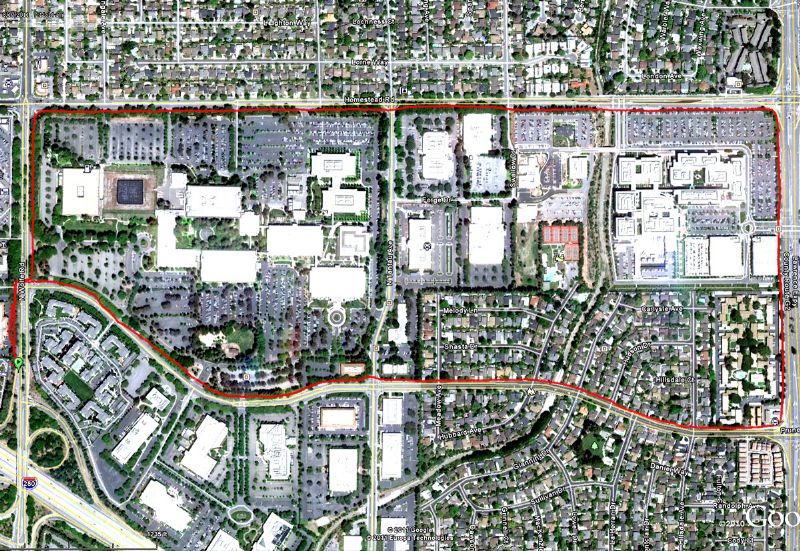 Cupertino, CA - 2.97 Miles - Ran by the area that will be the new campus for Apple