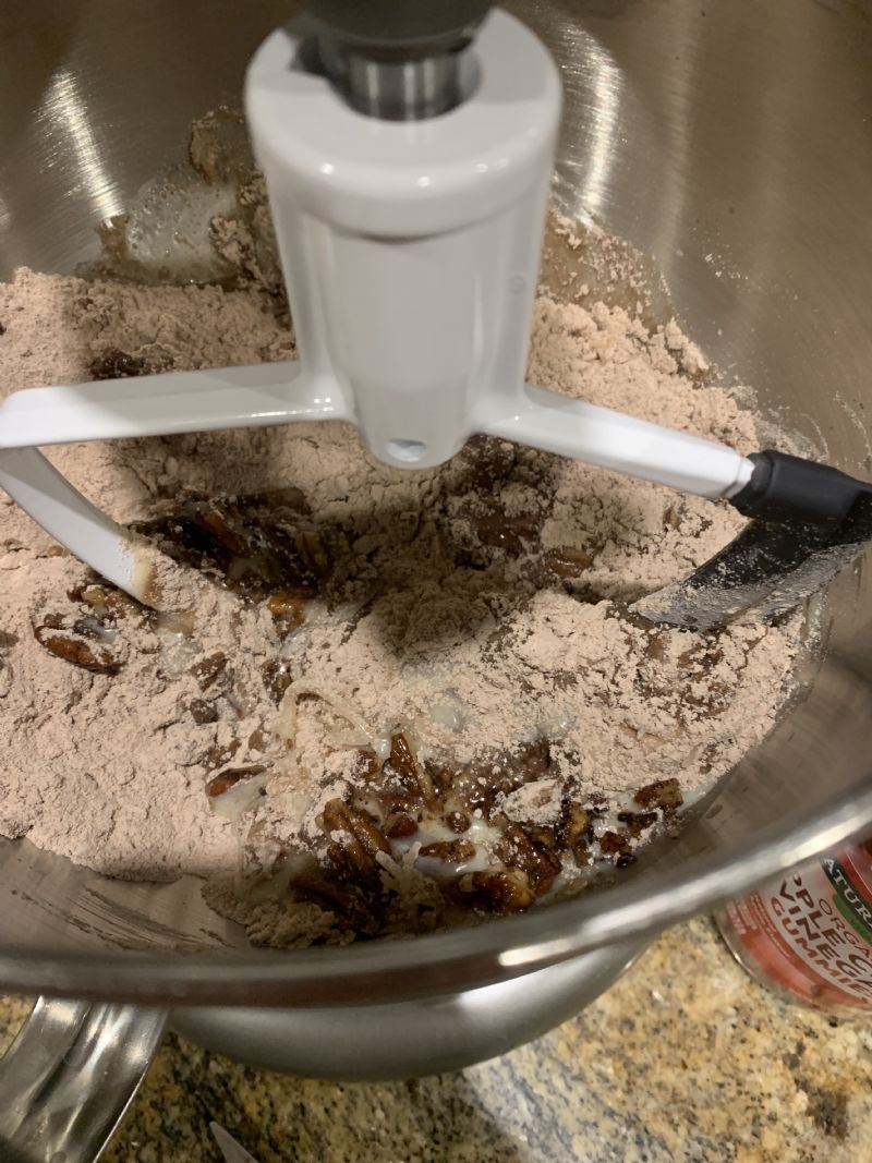 Mix the brownie ingredients