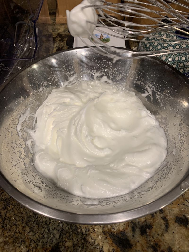 Whipped egg whites