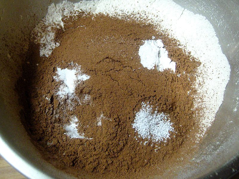 Combine dry ingredients (flour, salt, baking powder, cream of tartar)